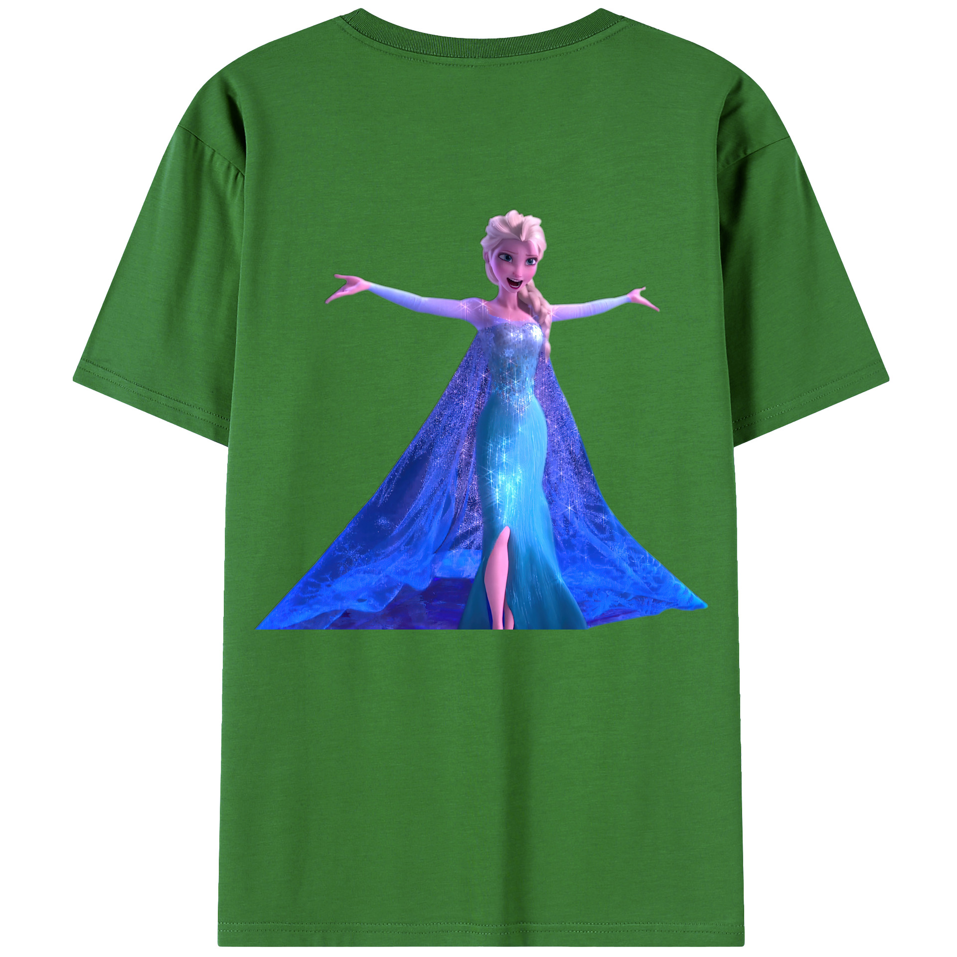 （画像用） アナと雪の女王 アンナ エルサ Frozen Anna Elsa レディース半袖Tシャツ(バックプリント)